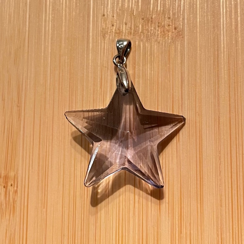 purple clear Star acrylic glass pendant